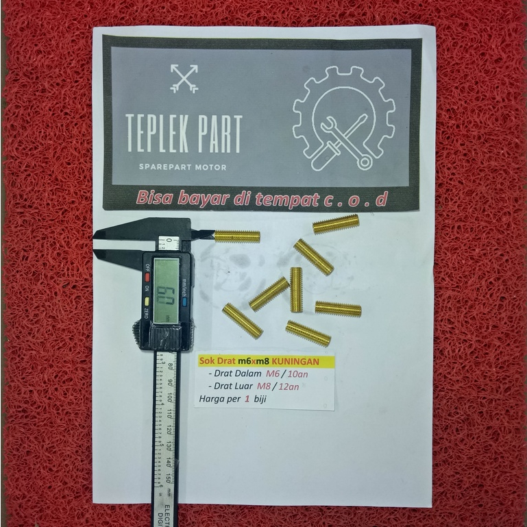 Sok Drat/Kuningan/Sok Drat Dalam/Drat 6/Baut M6/Baut 10/Sok Drat Luar/Drat 8/Baut M8/Baut 12