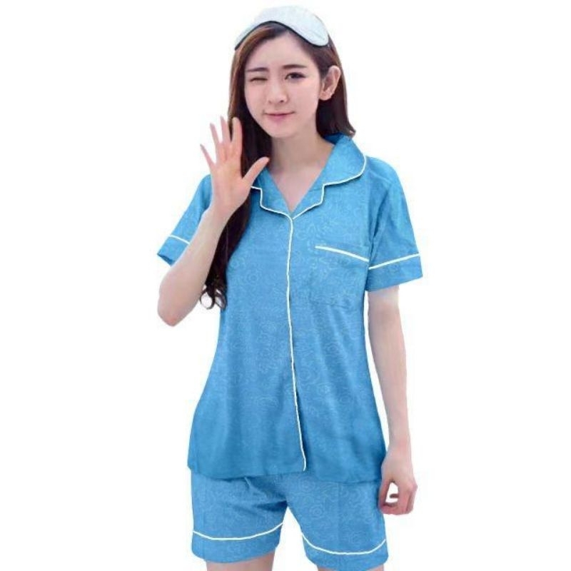 piyama wanita hotpant/baju tidur wanita/setelan celana pendek wanita