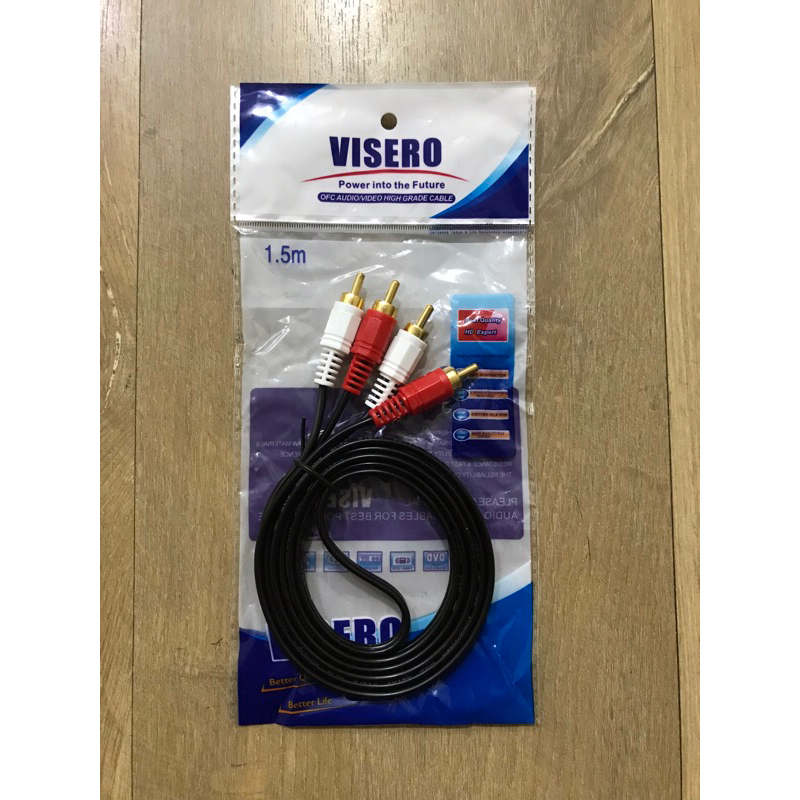 Kabel 4 RCA 1.5 Hitam / Kabel 2 2 RCA 1.5 Hitam