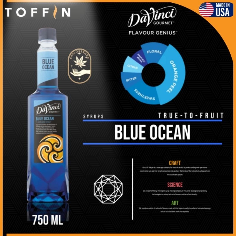 Davinci syrup rasa Blue ocean 750ml
