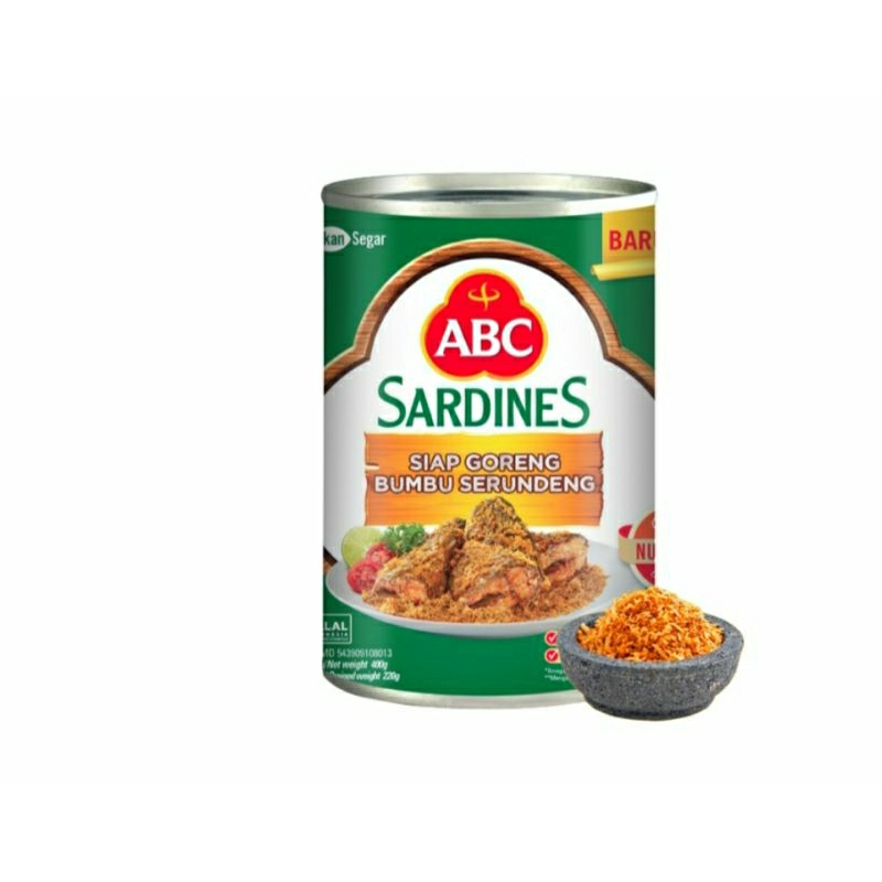 

Sarden ABC Siap Goreng Bumbu Serundeng 400 g