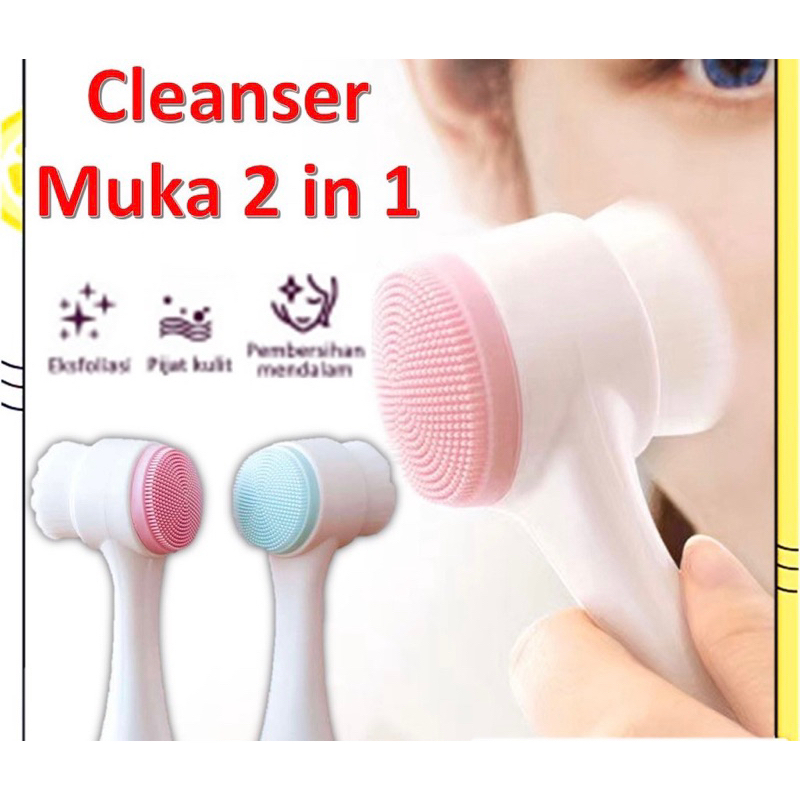 alat pembersih wajah 2in1 / Cleansing Brush 2in1