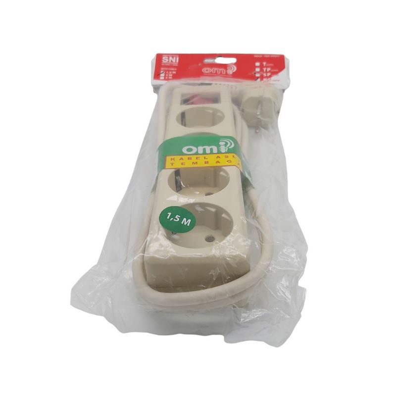 Cok Sambung Kabel Extension Stop Kontak 3 4 Lubang + Kabel 1.5 Meter