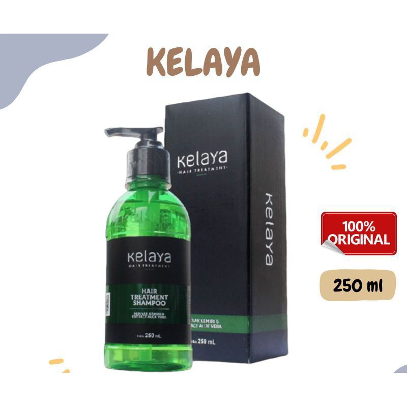 SHAMPO KELAYA HAIR TREATMENT - KELAYA SHAMPO ORIGINAL 100% EXTRACT ALOE VERA DIJAMIN ASLI