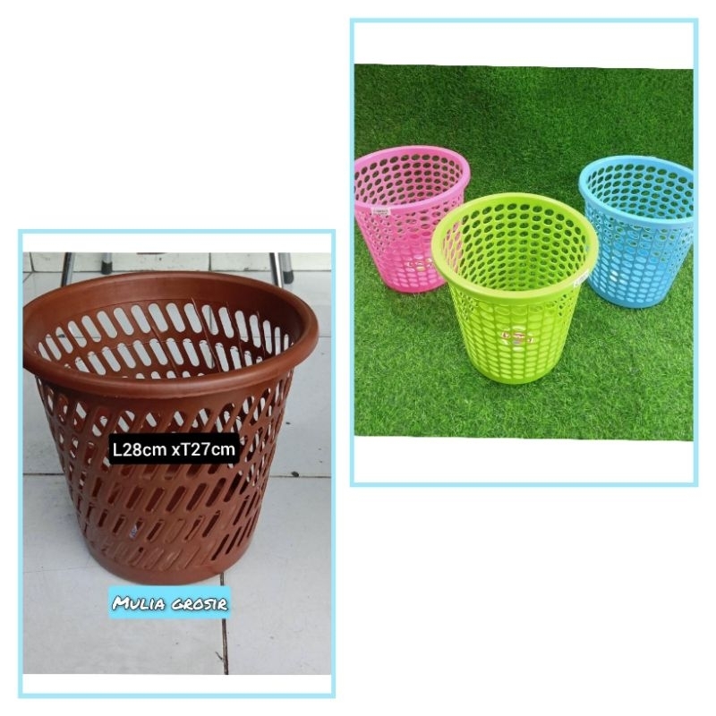 Keranjang Sampah -+Lebar 28cm x Tinggi 27cm Tong Sampah Tempat Sampah