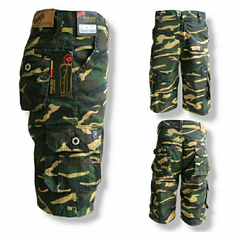 Celana Cargo Loreng Doreng Pendek Pria Kimpul size 27-38