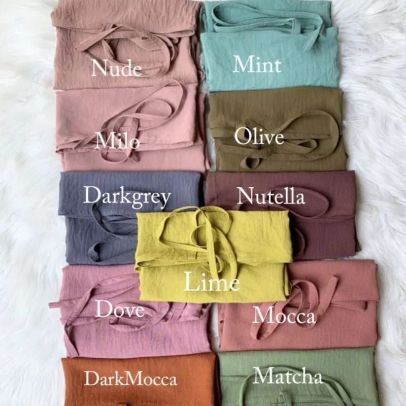 Bergo Maryam Crinkle Airflow Cotton Jilbab Instan Hijab