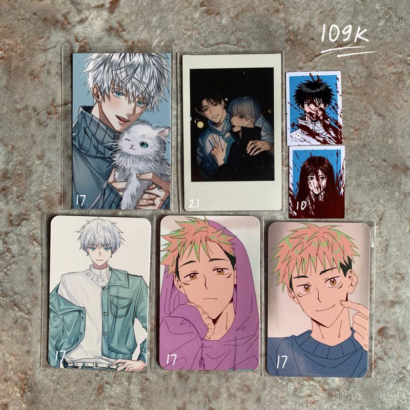 FANMERCH JJK Photocard Gojo Yuuji by sense_juju nackisnack ma0du Polaroid Ottoge by sinran Id Photo 