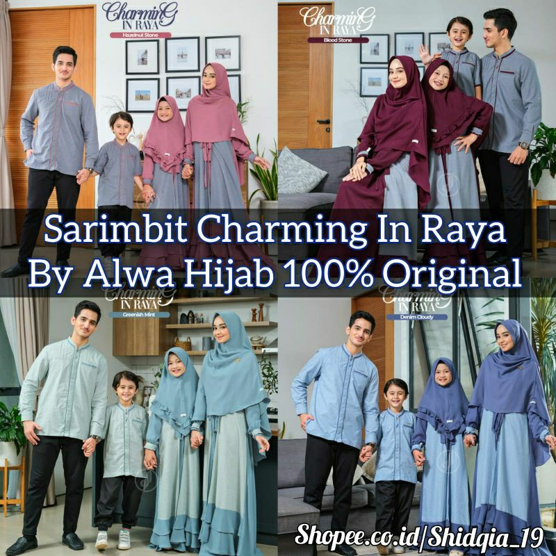 SARIMBIT CHARMING IN RAYA BY ALWA HIJAB SARIMBIT LEBARAN 2023 ALWA HIJAB ORIGINAL