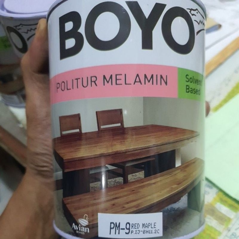 CAT KAYU POLITUR PLITUR KAYU BOYO MELAMIN 1 LTR PINTU KURSI JENDELA MEJA ALMARI KUSEN KERAJINAN