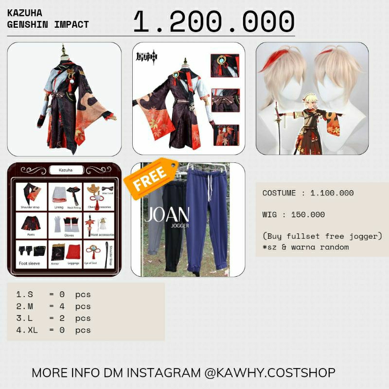 KAZUHA COSTUME COSPLAY-GENSHIN IMPACT