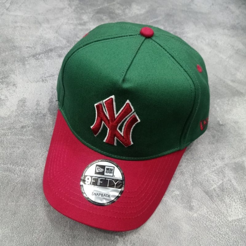 Topi NY Green &amp; Red Topi Baseball Premium Quality