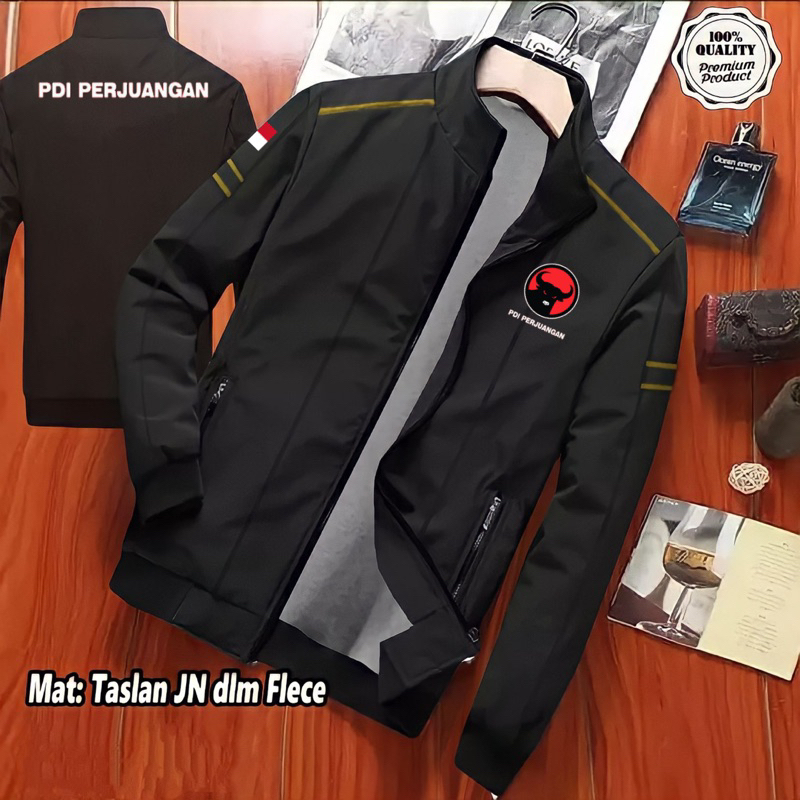 JAKET PDIP PDI PERJUANGAN HITAM CUSTOM TERBARU