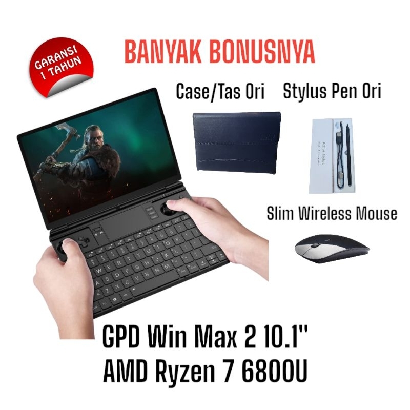 GPD Win Max 2 TERBARU 2022 AMD RYZEN 7 6800U Windows 11