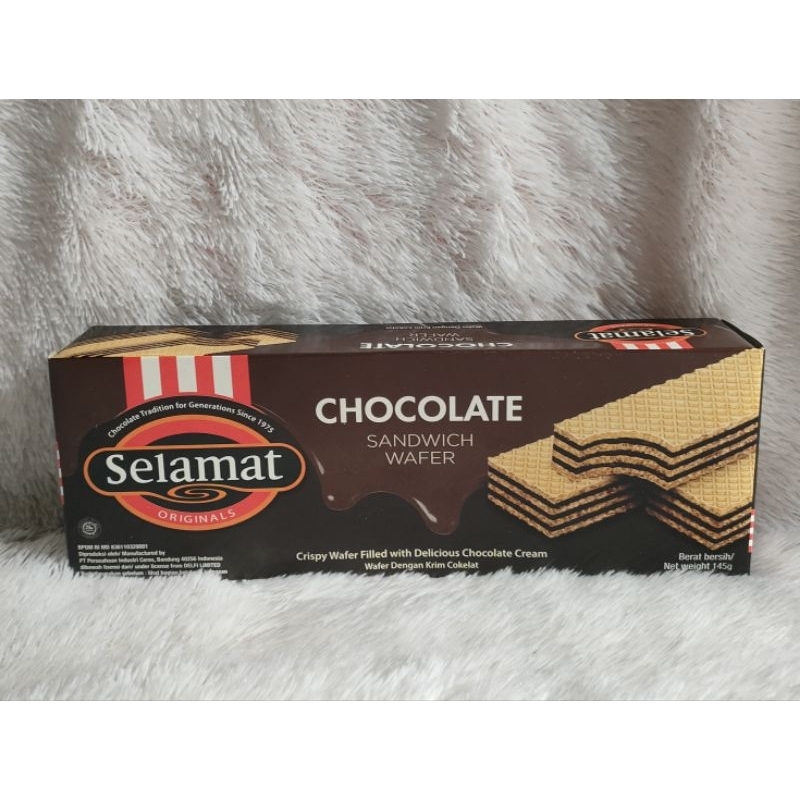 Selamat Chocolate Sandwhich Wafer/Wafer dengan Krim coklat