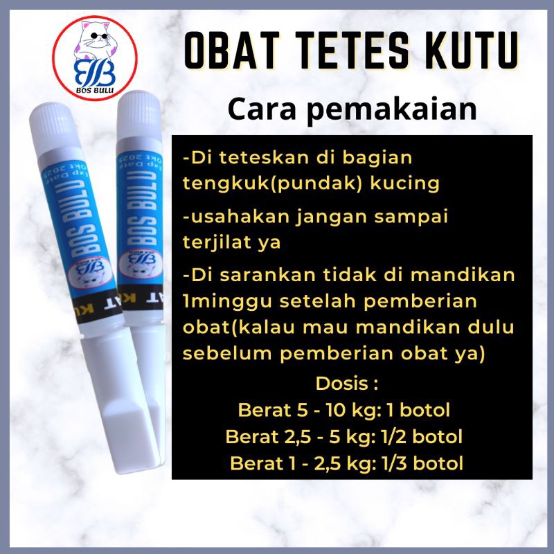 Bos bulu obat tetes kutu tengkuk kucing anjing 2ml