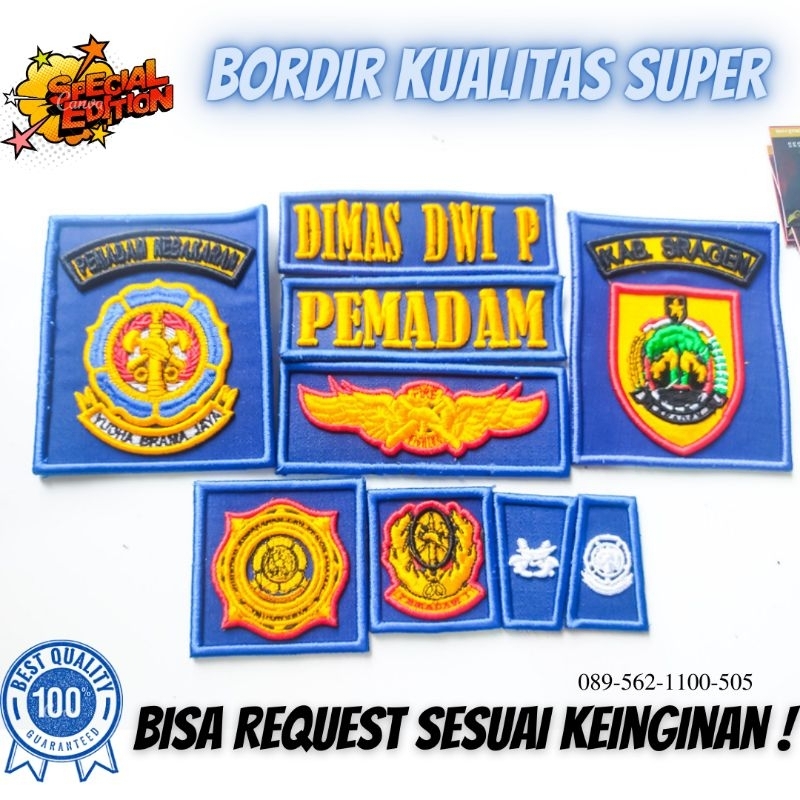 logo pemadam timbul | atribut pemadam murah