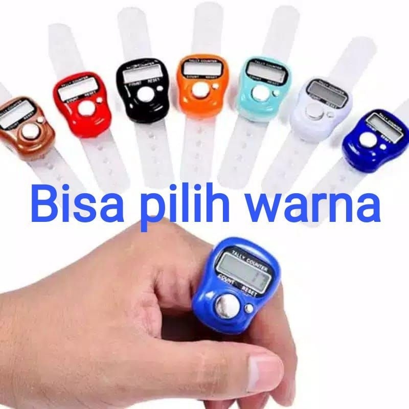 Tasbih Digital Mini Alat Hitung Elektronik Digital Finger LED