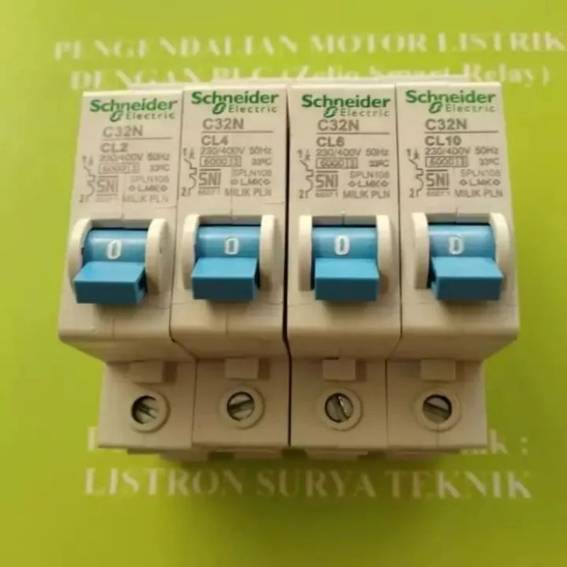 MCB 1 Phasa Schneider Biru 2A sd 16A