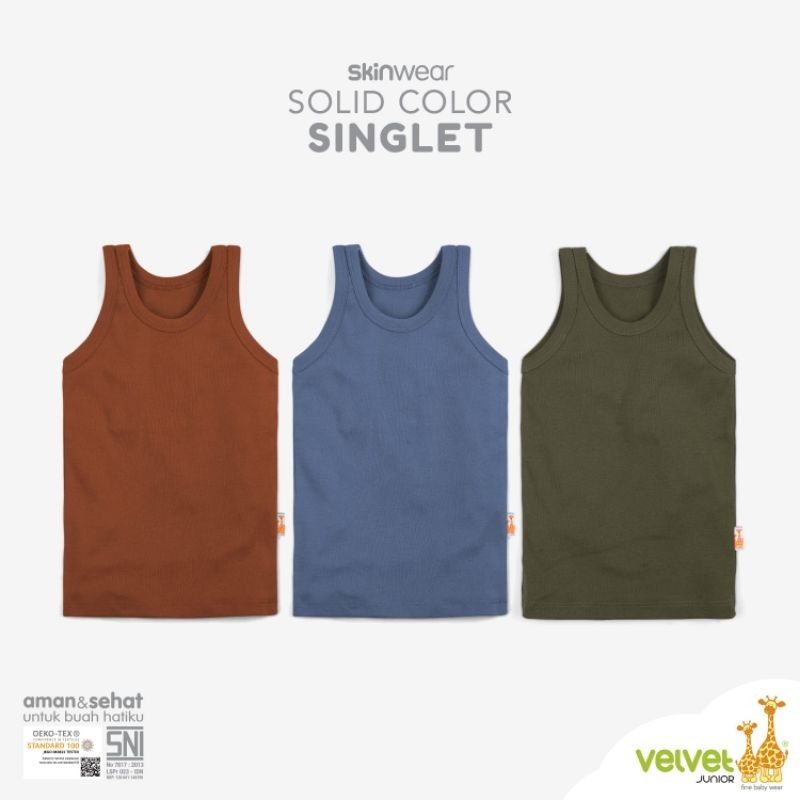 Singlet Print Terbaru (3 pcs) By Velvet Junior