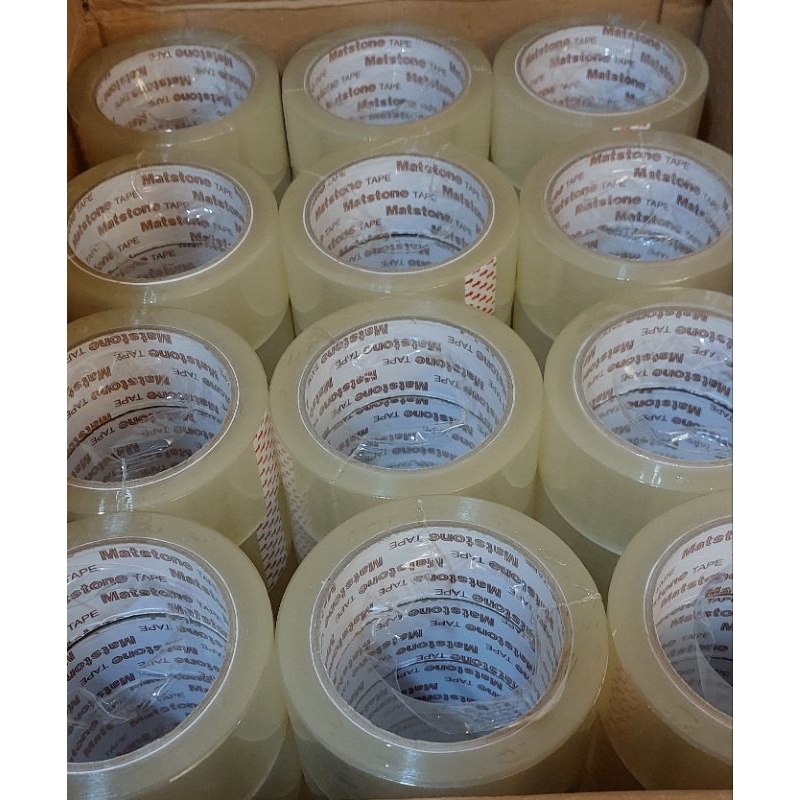 

Lakban bening / coklat merk matstone / yatta 45mm 90yard murah rekat kuat (1 pcs)