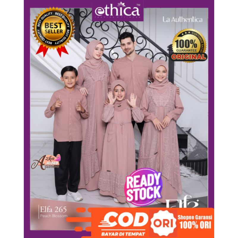 SARIMBIT ETHICA SALE DISKON 40% ELFA 265 PEACH BLOSSOM SARIMBIT ETHICA 2025 / BAJU COUPLE KELUARGA /