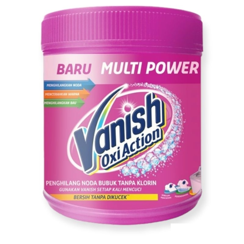 Vanish Oxi Action Powder 400gr Bubuk Pink Penghilang Noda Pakaian 400 gr Kemasan Terbaru Bagus