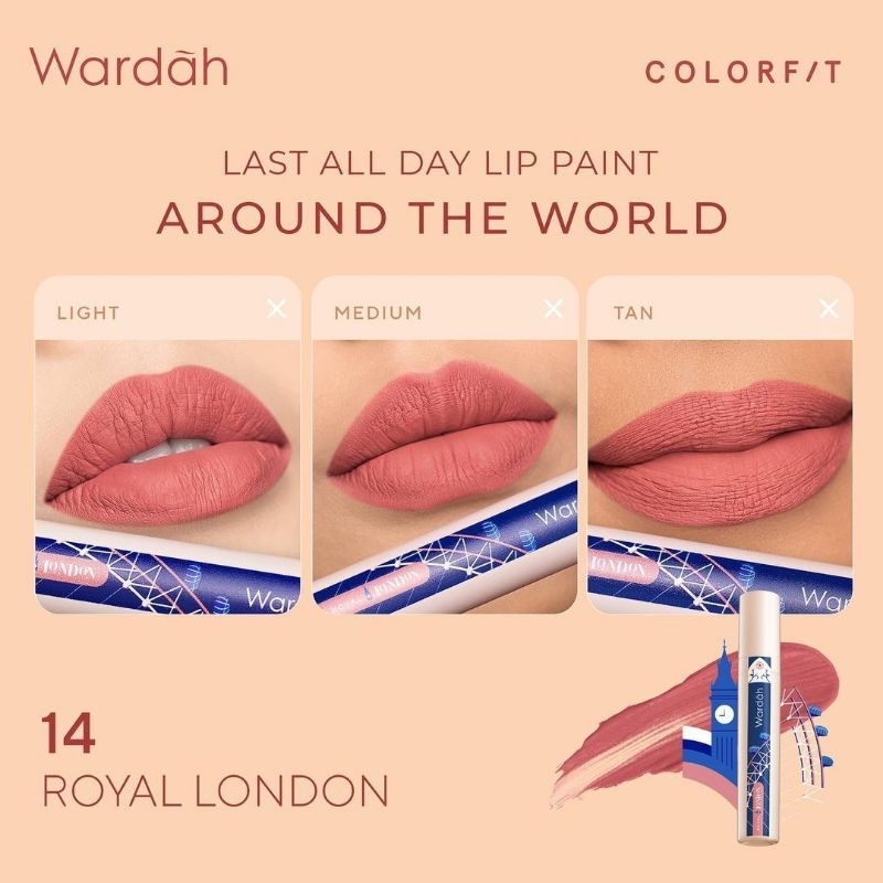 Wardah Colorfit Last All Day Lip Paint 4.2g (100% Original)