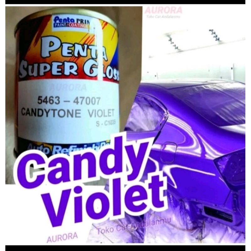 CAT PAKET LENGKAP PENTA SUPER GLOSS CANDYTONE VIOLET - CANDY UNGU TUA