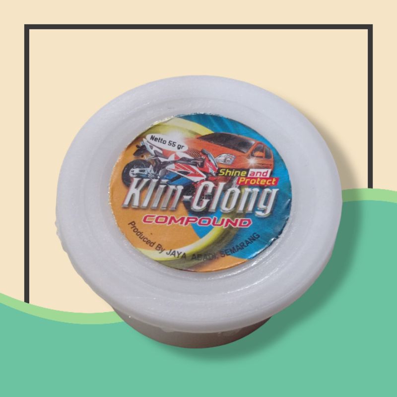 KLIN CLONG Rubbing Compound Putih Ivory Kecil - Kompon Motor Mobil