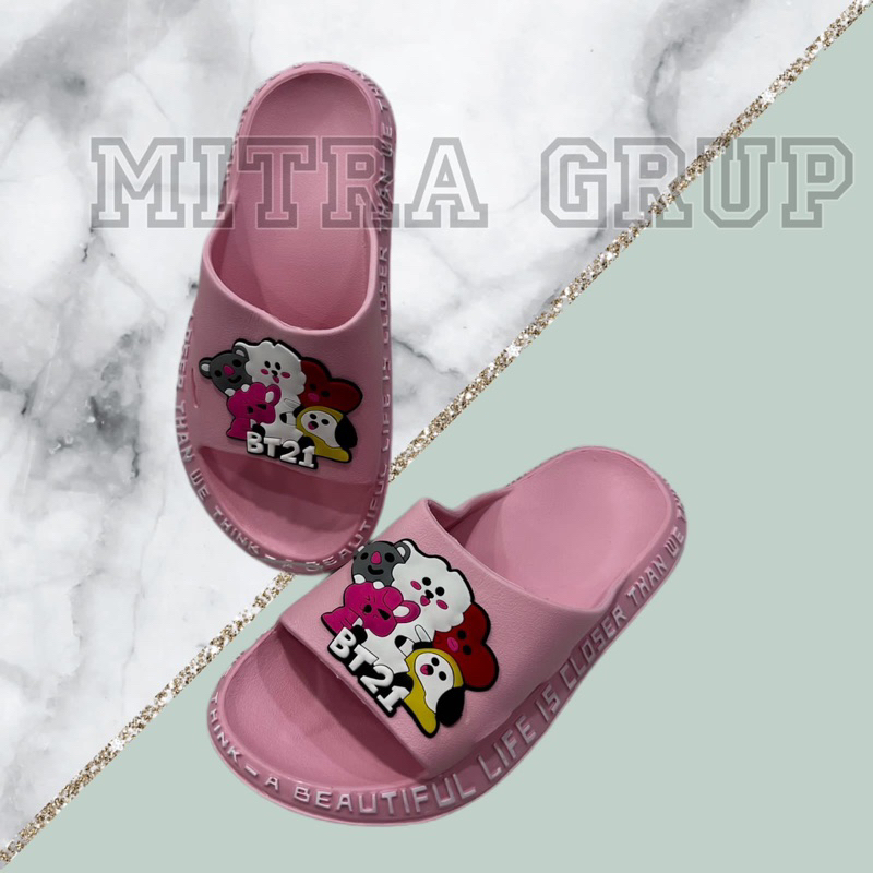 SALE !! CUCI GUDANG DK V01-D SANDAL SELOP PYLON CEWEK SANDAL KAMAR MANDI ANTI SLIP PEREMPUAN/SANDAL RUMAHAN MODEL KARAKTER ATAU BONEKA