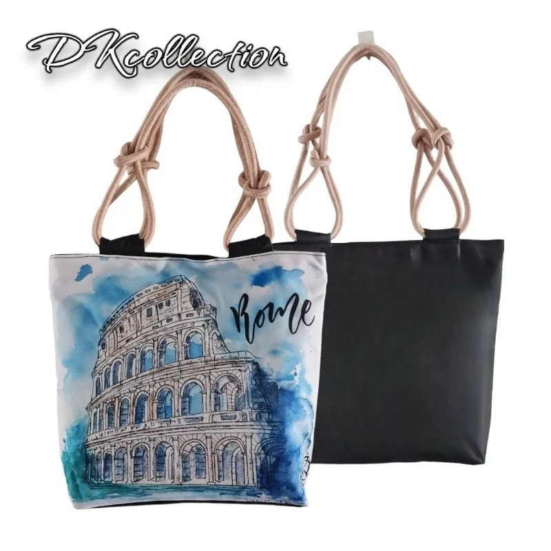 tote bag italia souvenir tas kanvas roma souvenir tas canvas italy tas merchandise roma tas oleh oleh italy