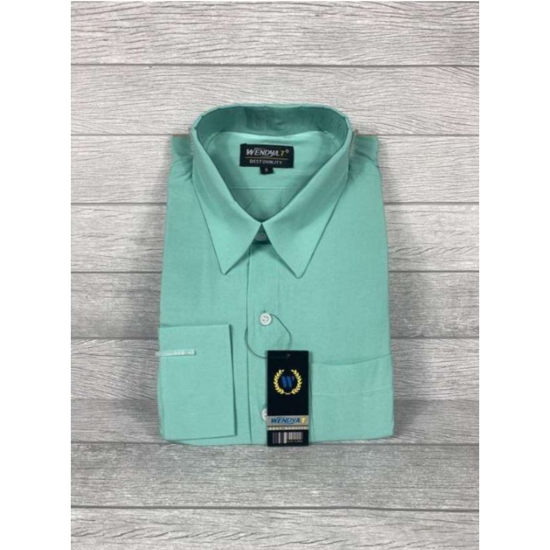 Kemeja Polos Hijau Mint Green /Lengan Panjang /Regular