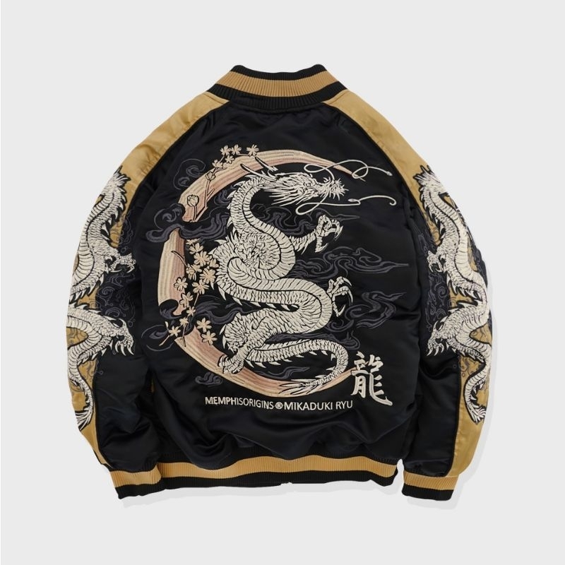 SUKAJAN JACKET MEMPHIS - MIKADUKI RYU (stripgold & black)