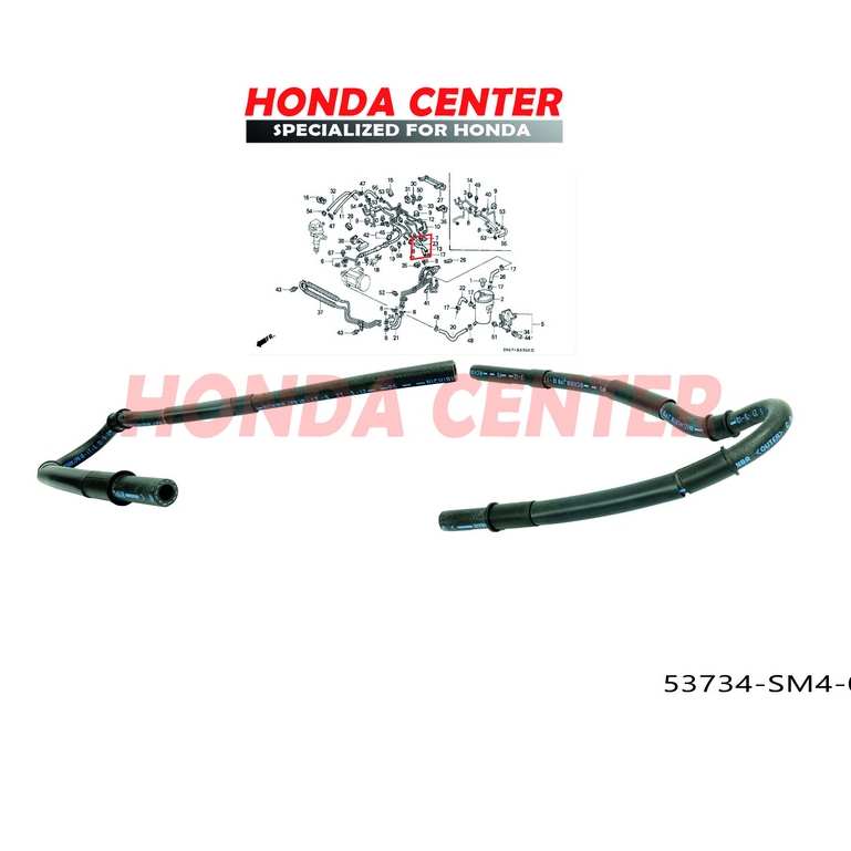 selang slang hose return balik power stering steering honda accord maestro 1990 1991 1992 1993 53734-SM4