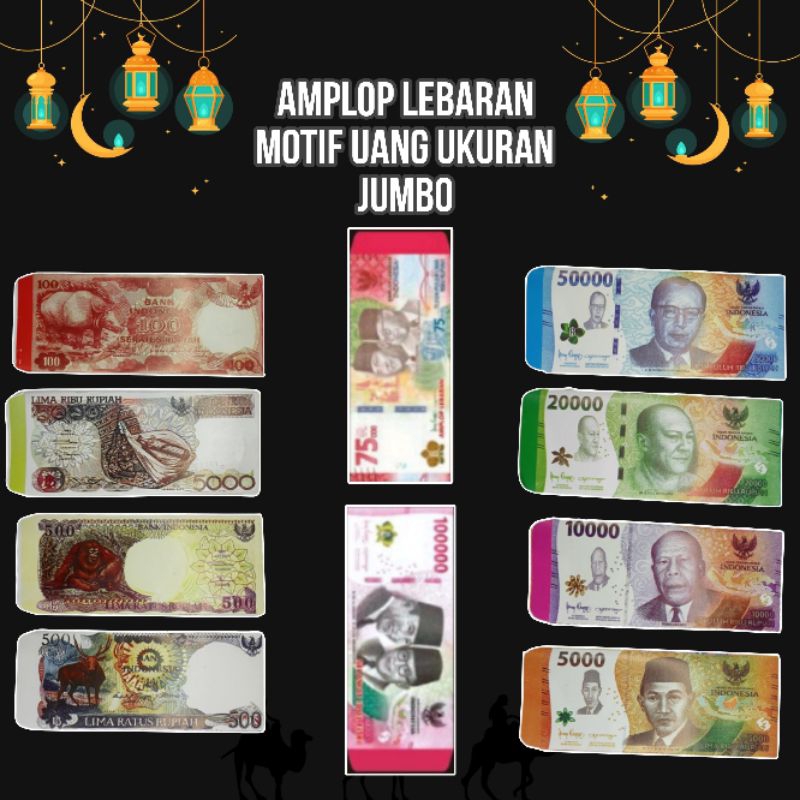 

Amplop Lebaran Tema Uang 1pack isi 10 lembar