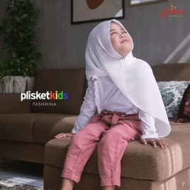 NUZ HIJAB PASHMINA PLISKET ANAK/ HIJAB ANAK PLISKET 150X45CM