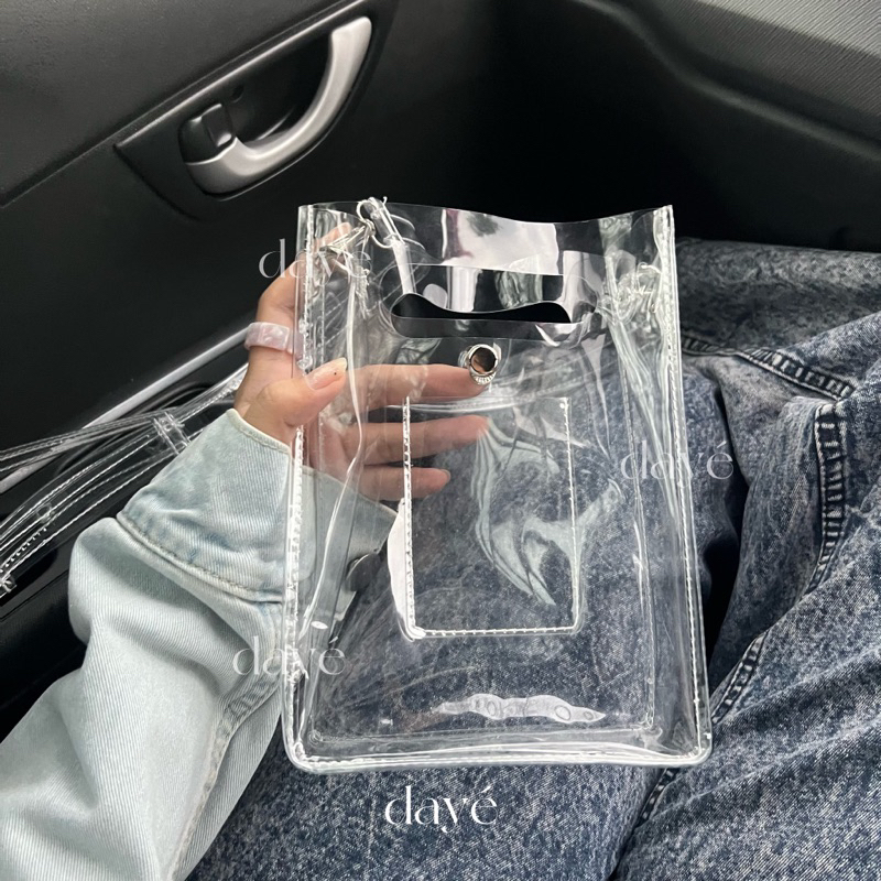 DAYE - Tas PVC Transparan | Tas Konser Kpop | Korean Bag | Sling Bag | Transparent Bag | Clear Bag