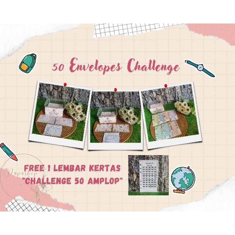 

50 Envelopes Challenge || Amplop Laminating FREE 1 Lembar kertas "Challenge 50 amplop