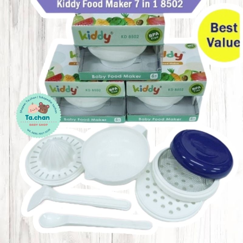 Peralatan MPASI / Food maker Merek Kiddy / Feeding Set Baby / alat pembuat mpasi