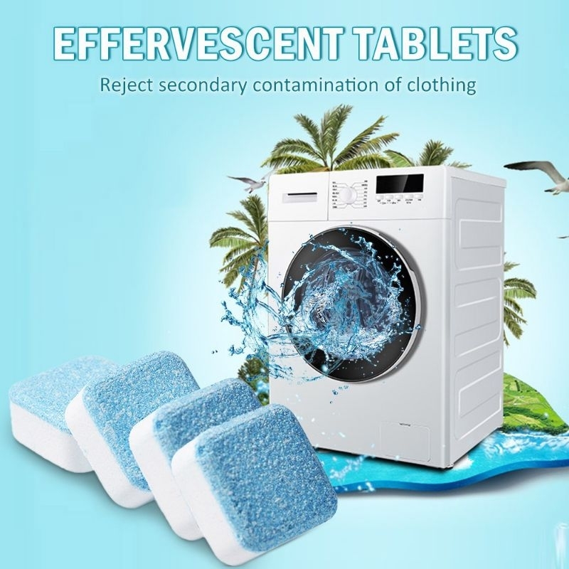 TABLET PEMBERSIH MESIN CUCI SABUN PEMBERSIH MESIN CUCI PENGHILANG BAU ANTI BAKTERI DEEP CLEANING WASHING MACHINE