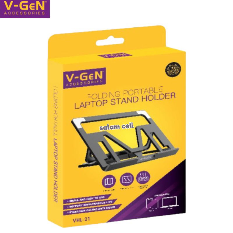 Holder Laptop Portable V-Gen VHL-21 Original Vgen Vhl 21 Garansi Resmi