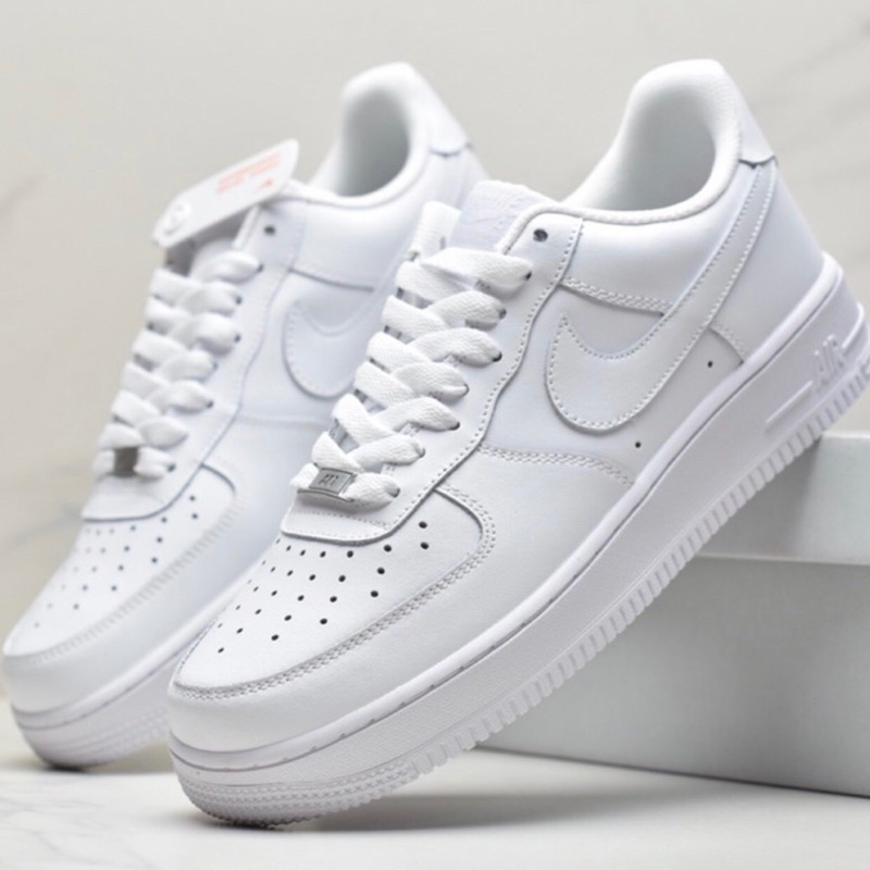 sepatu sneakers air force 1 one full white putih pria dan wanita gaya masa kini terlaris