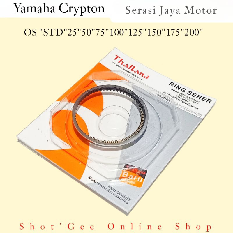 RING SEHER RING PISTON CRYPTON/VEGA OLD OS STD&quot;25&quot;50&quot;75&quot;100