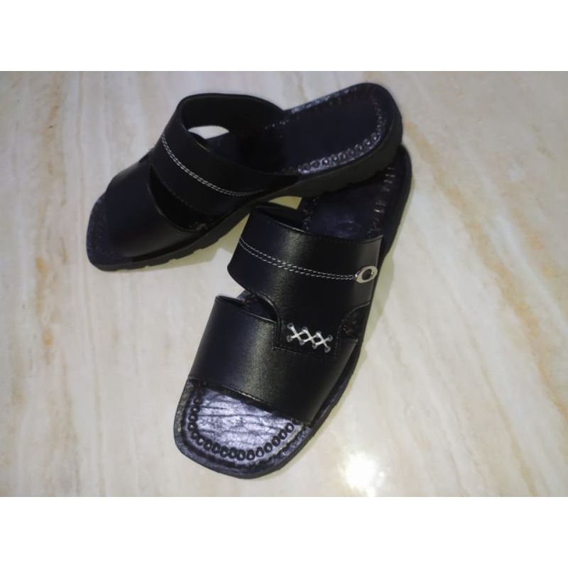 Sandal Slop Pria Kulit Ori HOMEMADE