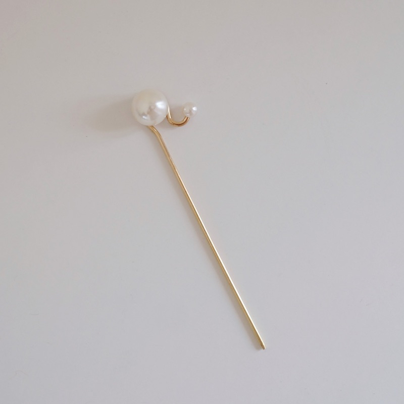 Ark.co - Pompadour pearl hair pin tusuk rambut konde mutiara