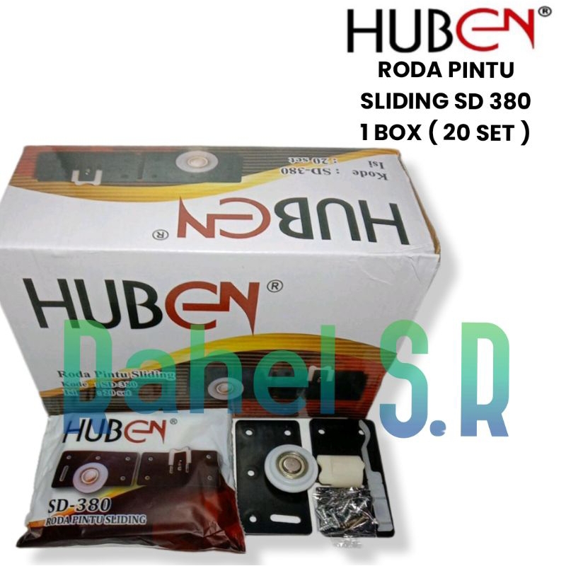 RODA PINTU ALMARI SLIDING SD 380 HUBEN || RODA SLIDING SD 380 HUBEN || 1 BOX  ( 20 SET )