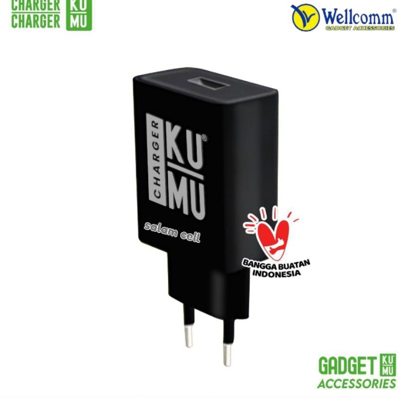 Charger Wellcomm KuMu 15W Smart Charging Original Garansi