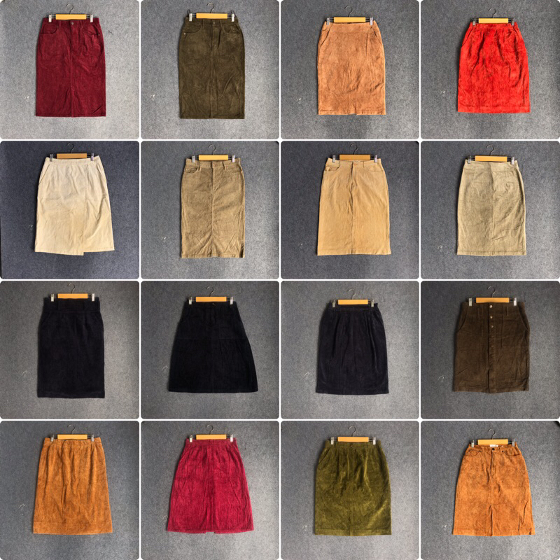 CORDUROY SKIRT rok corduroy-Long skirt-Midi skirt-rok span