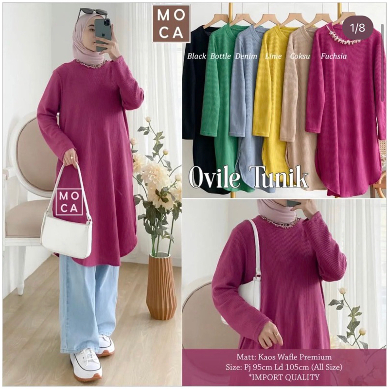 tunik kaos knit uniqlo merk clarke tunik ovalia